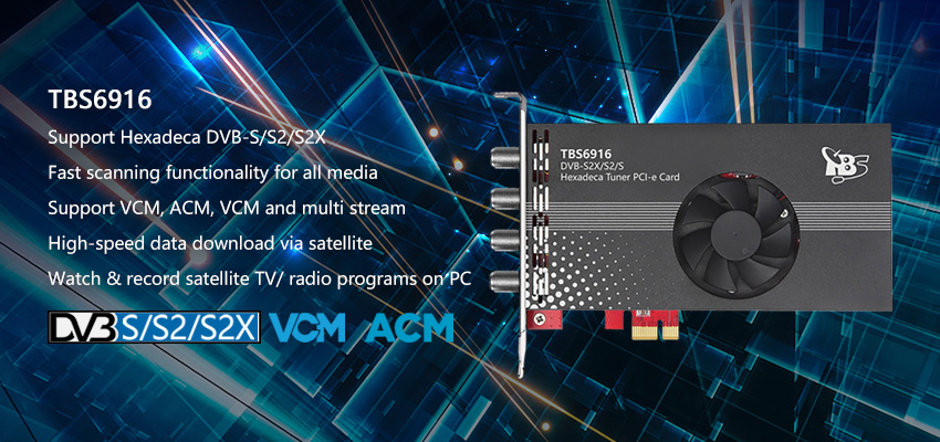 TBS6916 DVB-S2X/S2/S Hexadeca Tuner Card