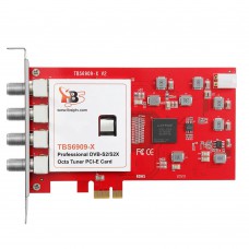 TBS6909-X V2 DVB-S2X/S2/S Octa Tuner PCIe Card Compatible with Tvheadend